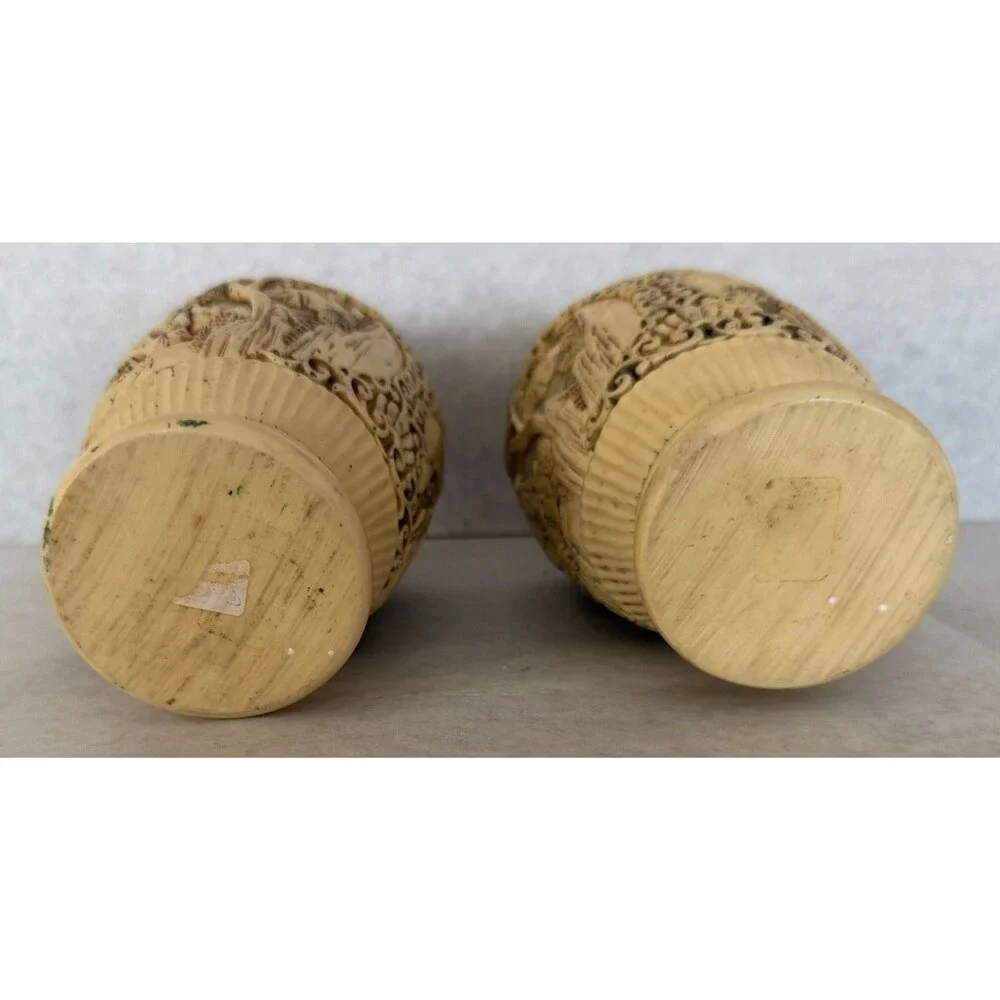 Ivory Resin Vases from Japan